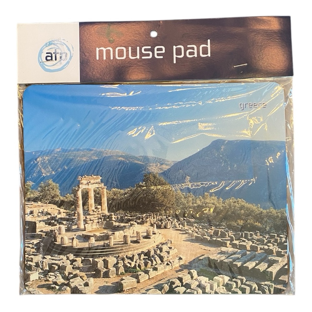 ATP Vintage Greece Mouse Pad The Tholos of Delphi NWT 9”x7.25” Ancient Ruins